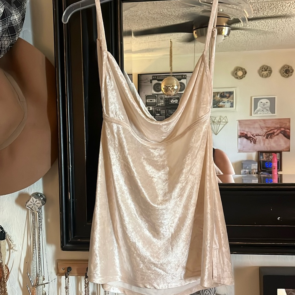 Intimately Free People backless velour top.